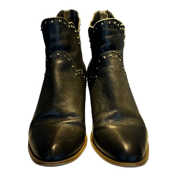 Nine West Black Leather Western Ankle Boot size 8 - Picture 3 of 11